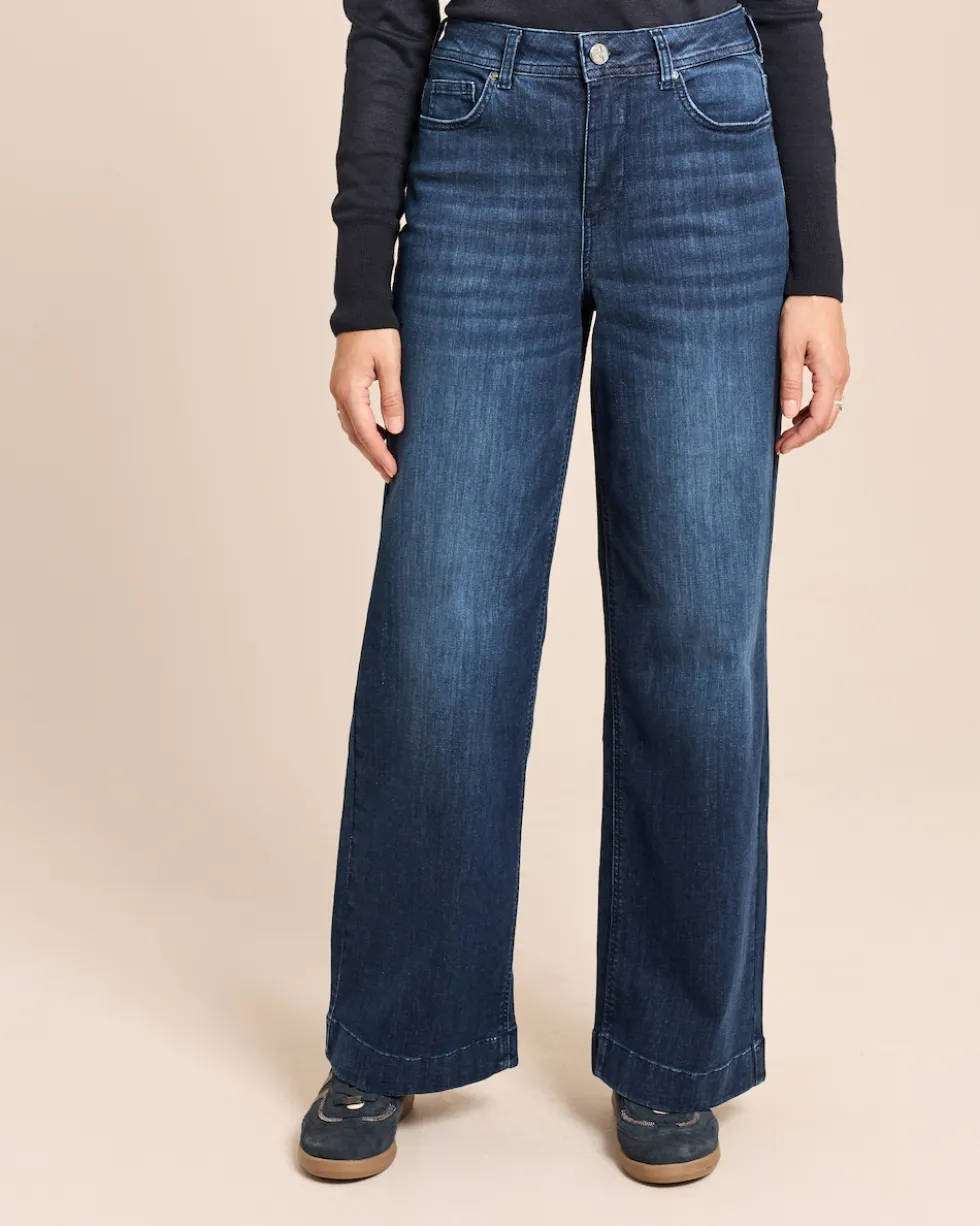 Wide Leg Jeans Hose Super Stretch