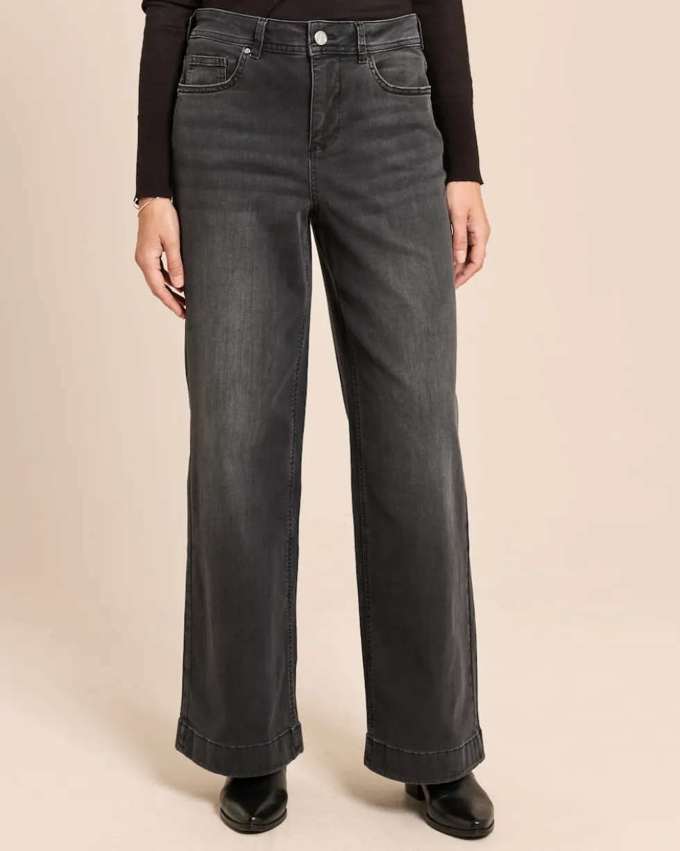 Wide Leg Jeans Hose Super Stretch