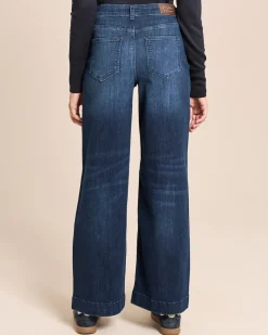Wide Leg Jeans Hose Super Stretch