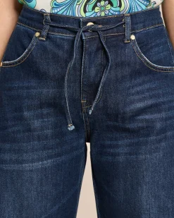 Wide Leg Jeans mit Bindegürtel