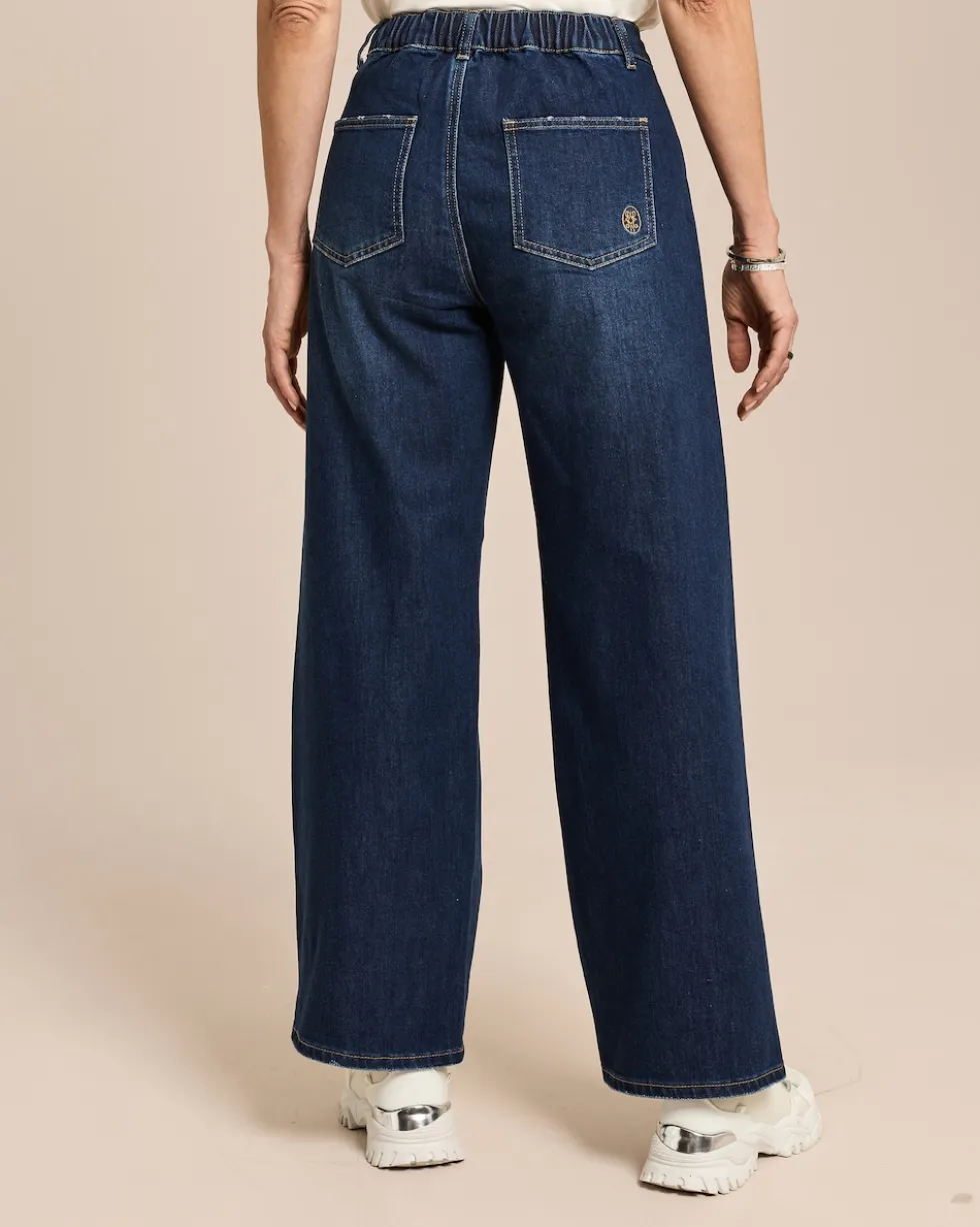 Wide Leg Jeans mit Bindegürtel