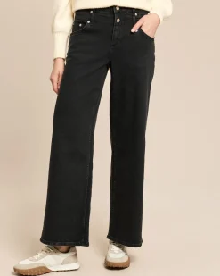 Wide Leg Jeans mit Bunddetail