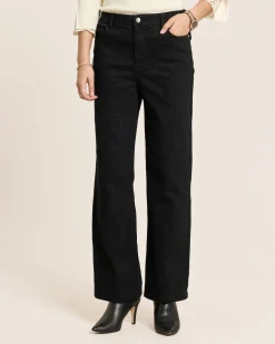Wide Leg Jeans mit Leo Print allover