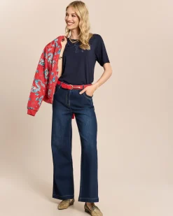 Wide Leg Jeans mit Rundumdehnbund