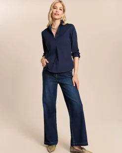 Wide Leg Jeans mit Rundumdehnbund