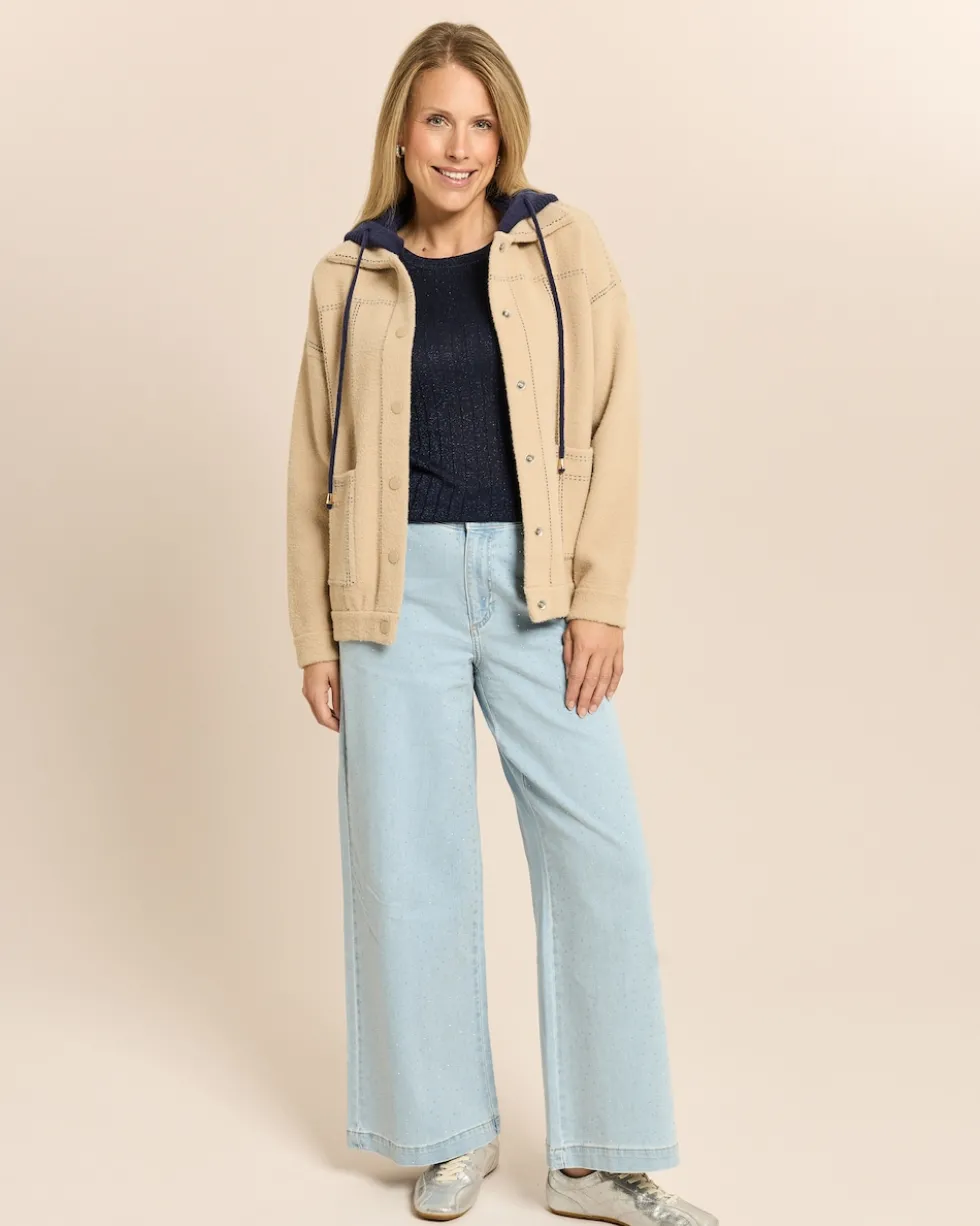 Wide-Leg-Jeans mit Teildehnbund