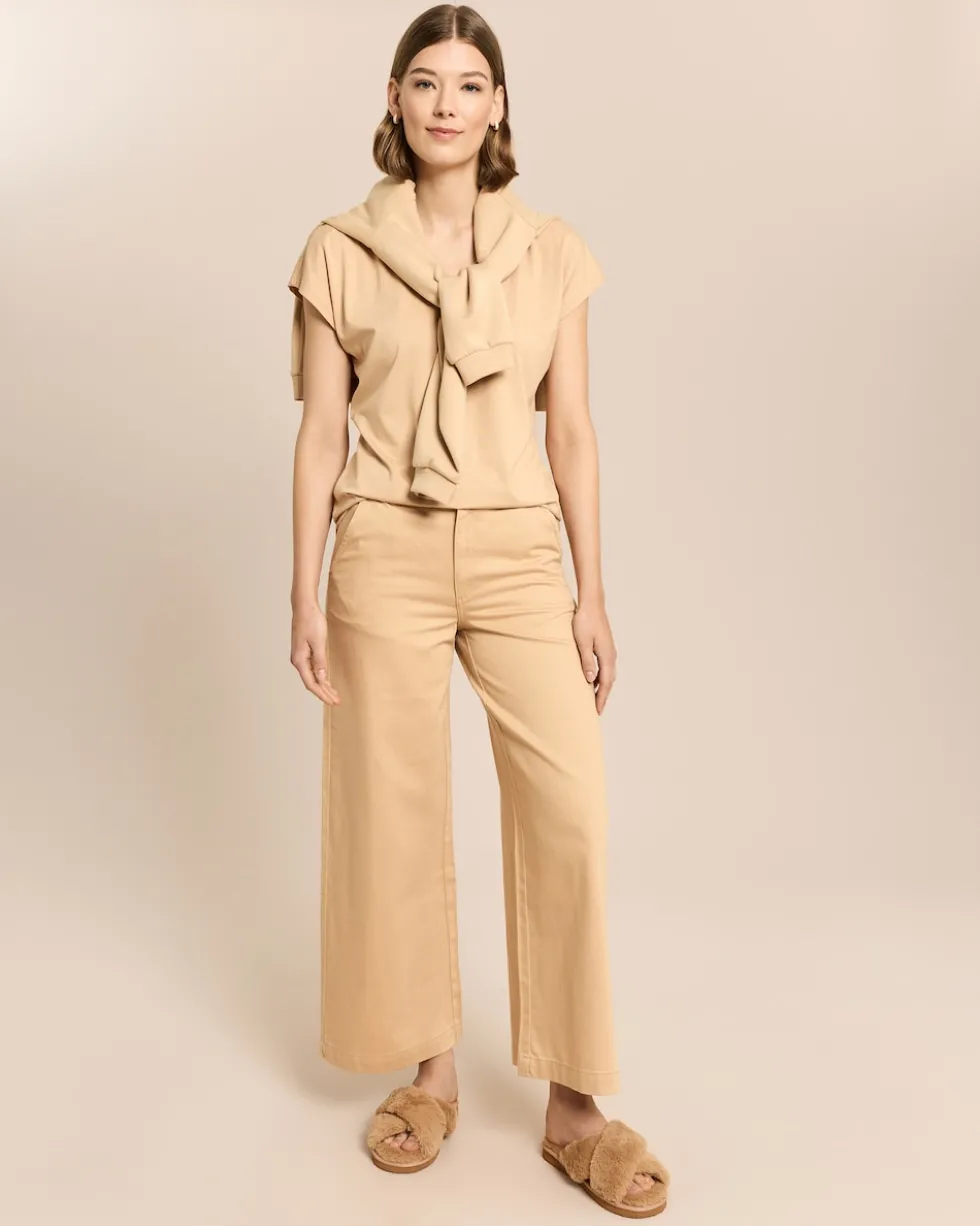 Wide-Leg-Jeans mit Teildehnbund
