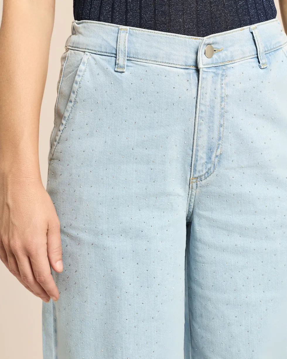 Wide-Leg-Jeans mit Teildehnbund