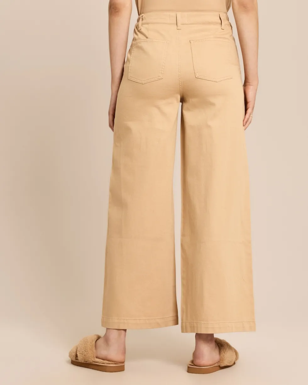 Wide-Leg-Jeans mit Teildehnbund