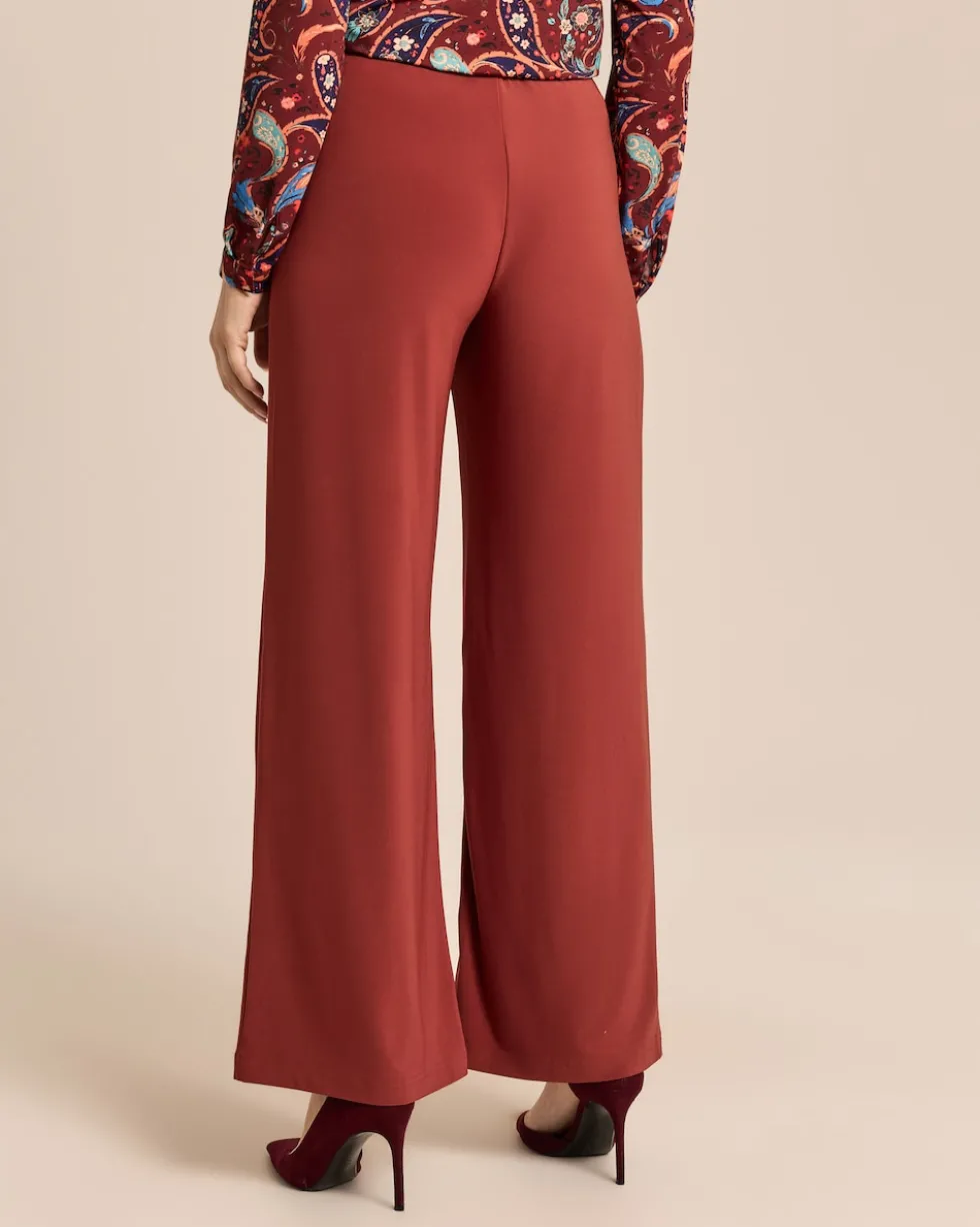 Wide Leg Schlupfhose mit Falte