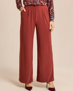 Wide Leg Schlupfhose mit Falte