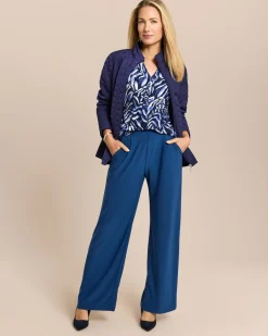 Wide Leg Schlupfhose mit Falte
