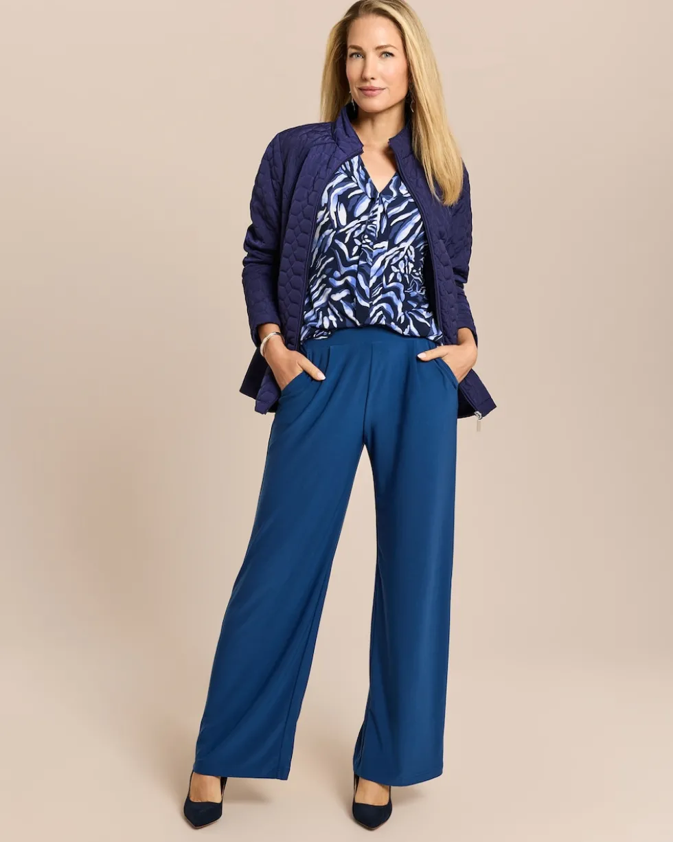 Wide Leg Schlupfhose mit Falte