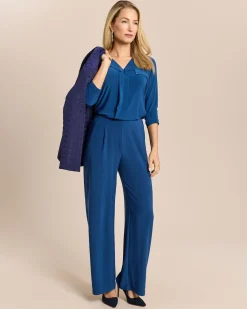 Wide Leg Schlupfhose mit Falte