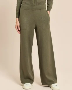Wide Leg Strickhose