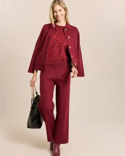 Wide Leg Strickhose