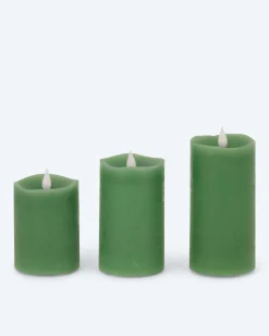 Wiederaufladbare LED-Stumpenkerzen, 3tlg.