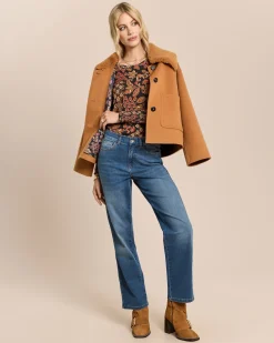 Wolljacke mit Teddy-Kragen