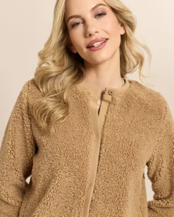 Wolljacke mit Teddy-Kragen