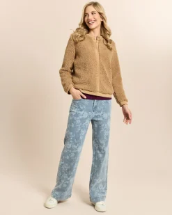 Wolljacke mit Teddy-Kragen